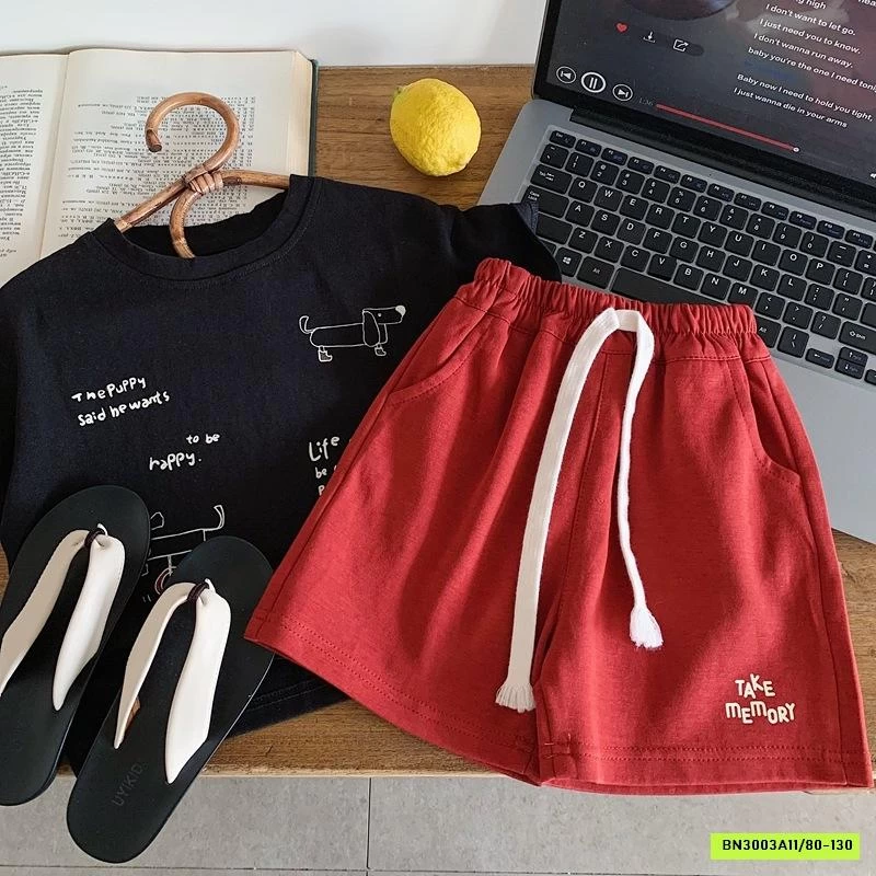 SHORT COTTON PHỐI MÀU DÂY