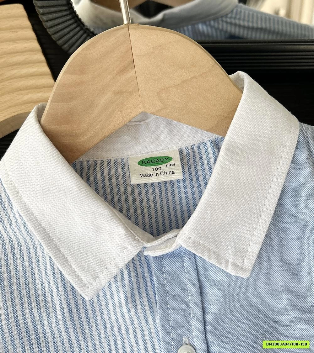 SƠ MI NGẮN TAY THÊU GẤU