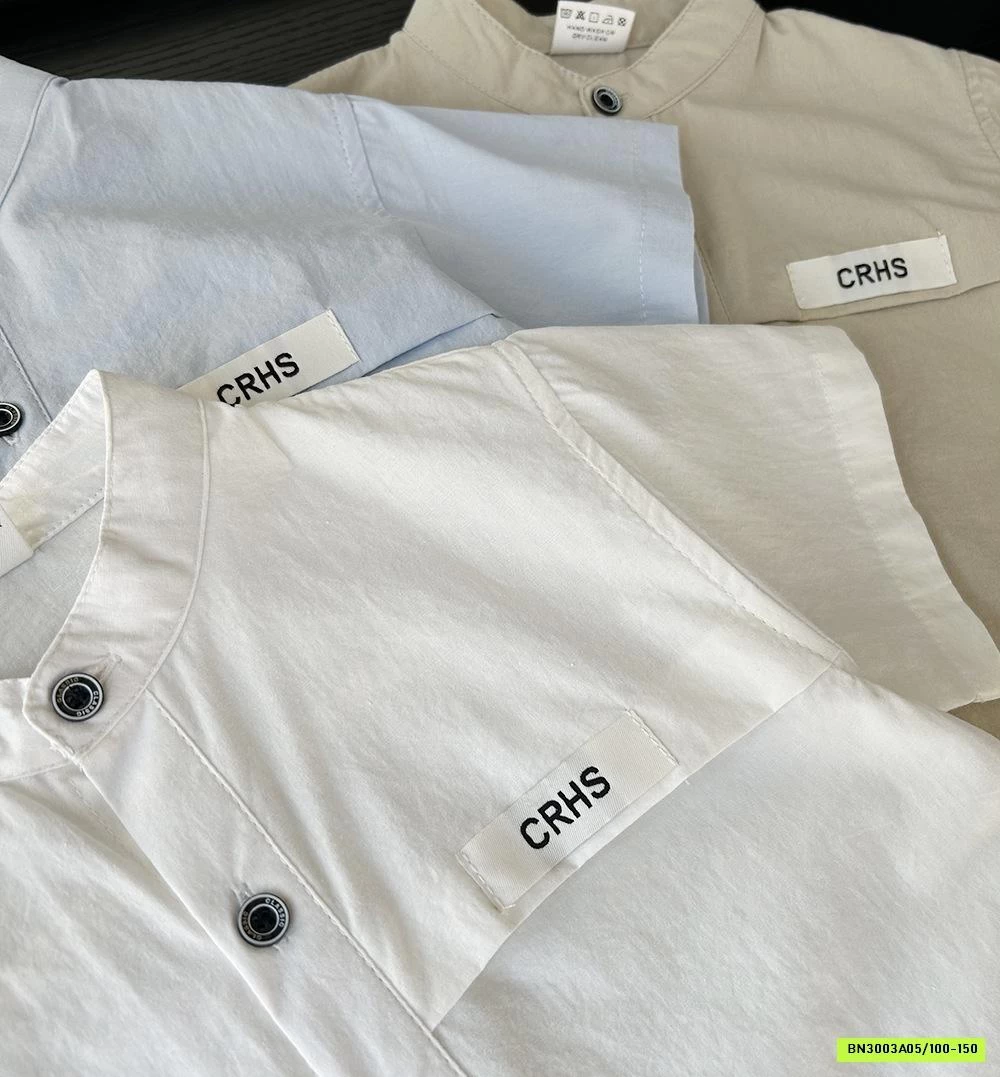 SƠ MI CỔ TRỤ THÊU CHỮ NGỰC KACADY