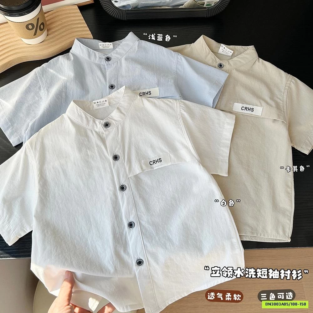 SƠ MI CỔ TRỤ THÊU CHỮ NGỰC KACADY