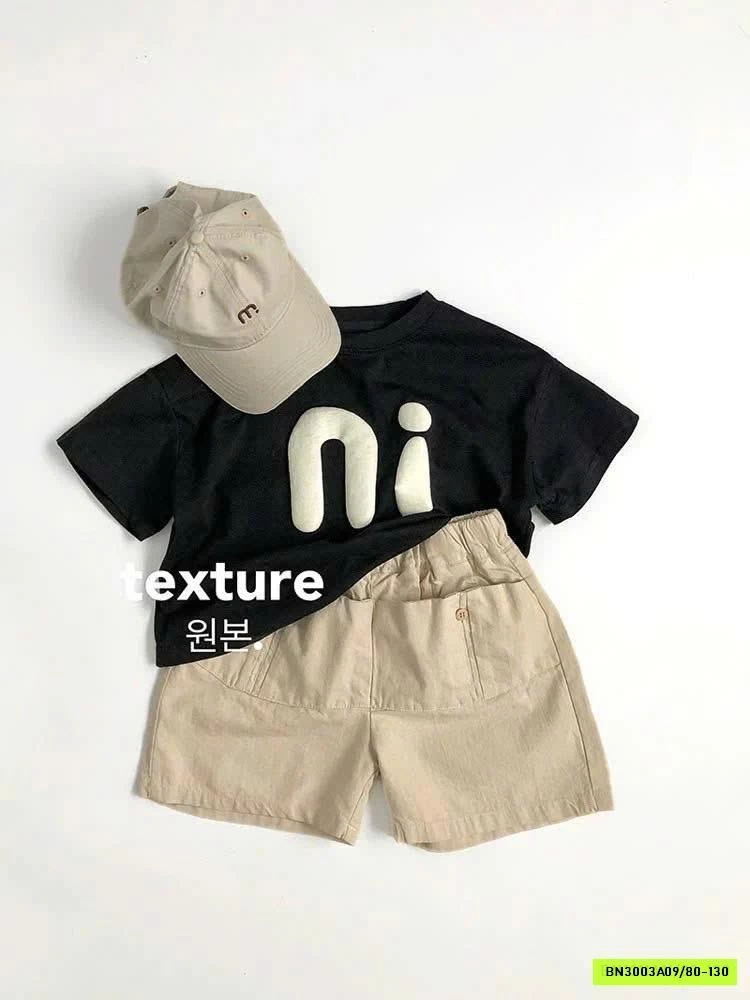 ÁO CHỮ N.I MIX SHORT TÚI SAU