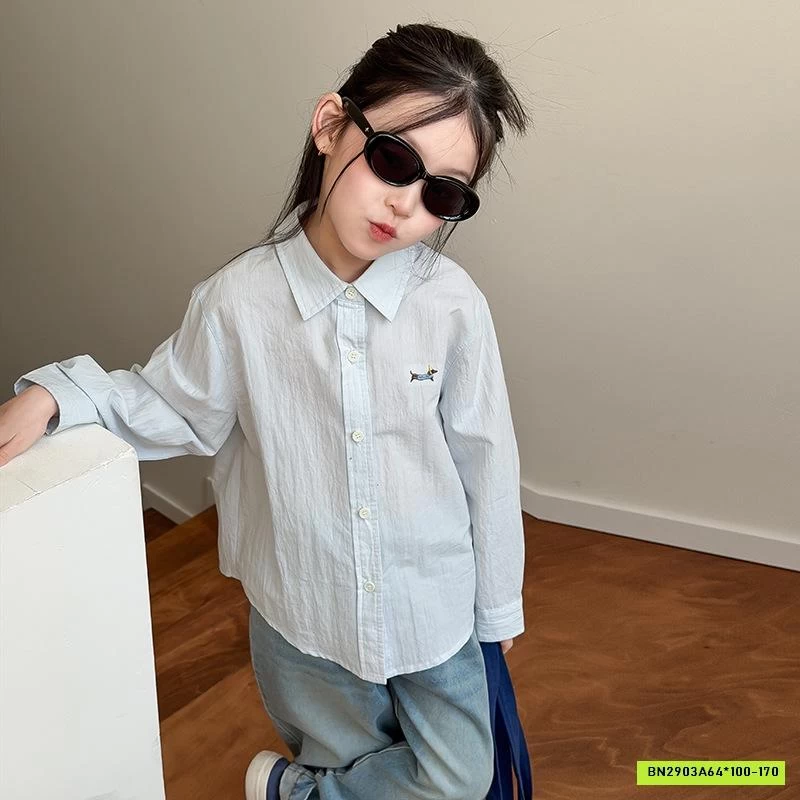 SƠ MI ĐŨI DÀI TAY THÊU LOGO 26A045 AMBB