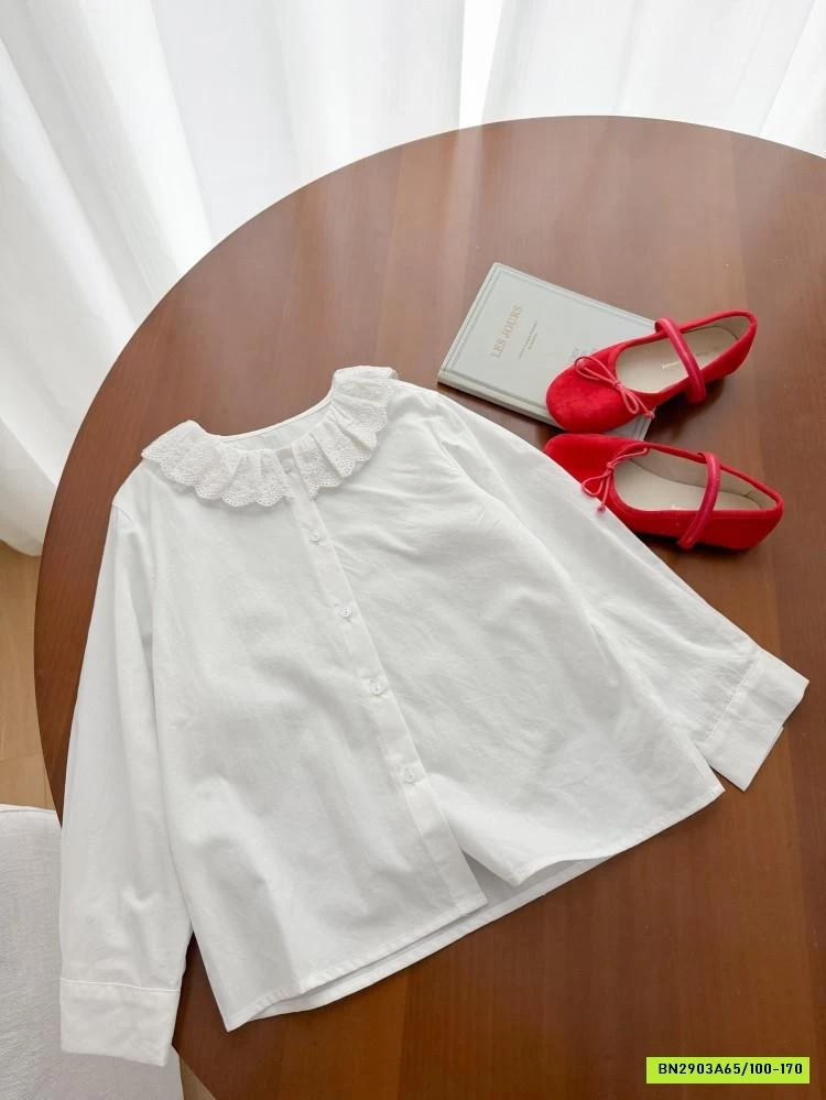 SƠ MI TRẮNG CỔ REN 26A154 AMBB