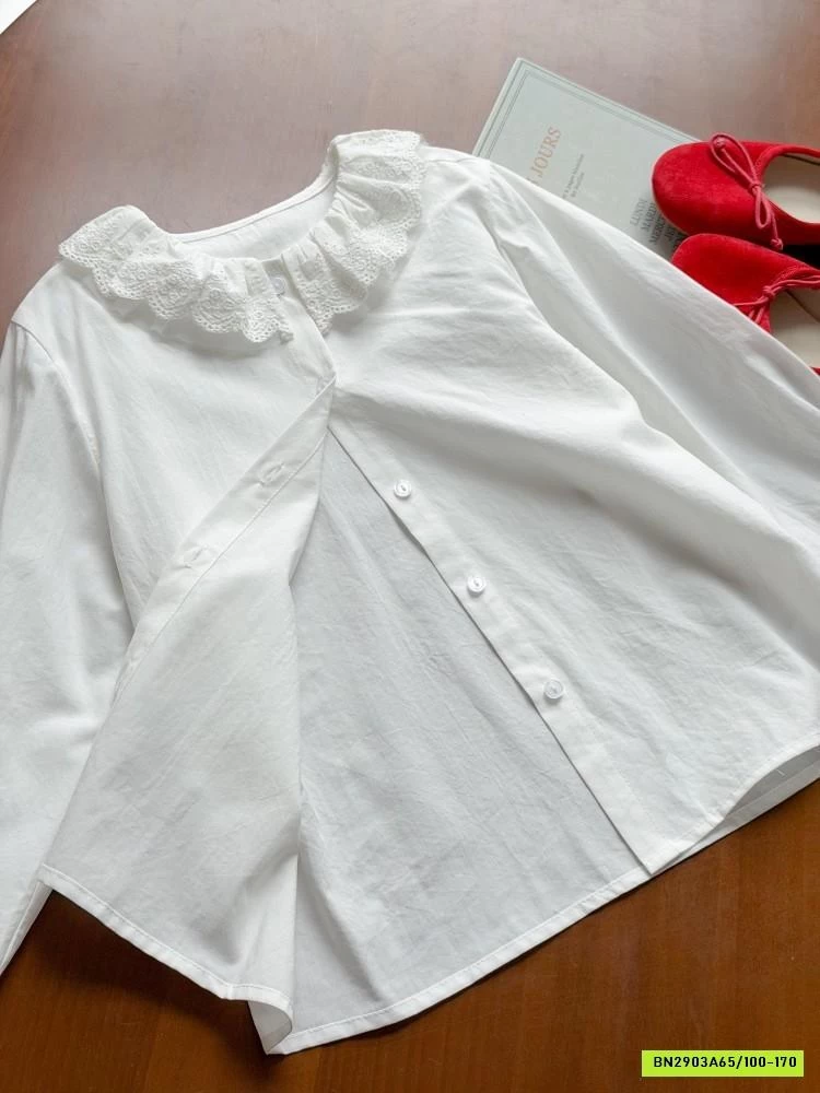 SƠ MI TRẮNG CỔ REN 26A154 AMBB