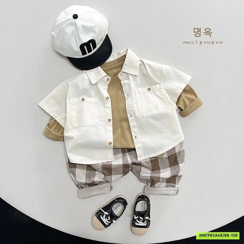 SƠ MI ĐUÔI TÔM TÚI NGỰC MZYY