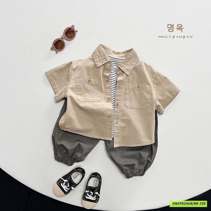 SƠ MI ĐUÔI TÔM TÚI NGỰC MZYY