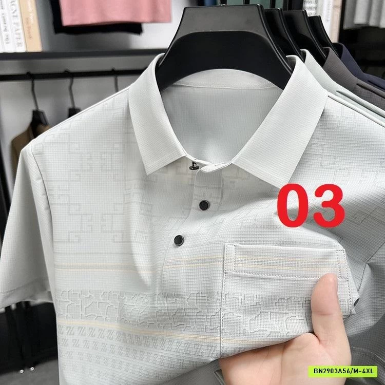 POLO NAM HỌA TIẾT TÚI NGỰC