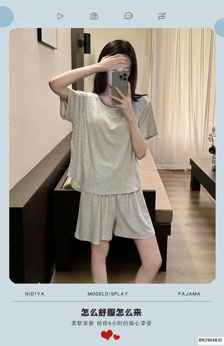 BỘ MẶC NHÀ TRƠN CHO NỮ