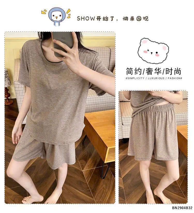 BỘ MẶC NHÀ TRƠN CHO NỮ