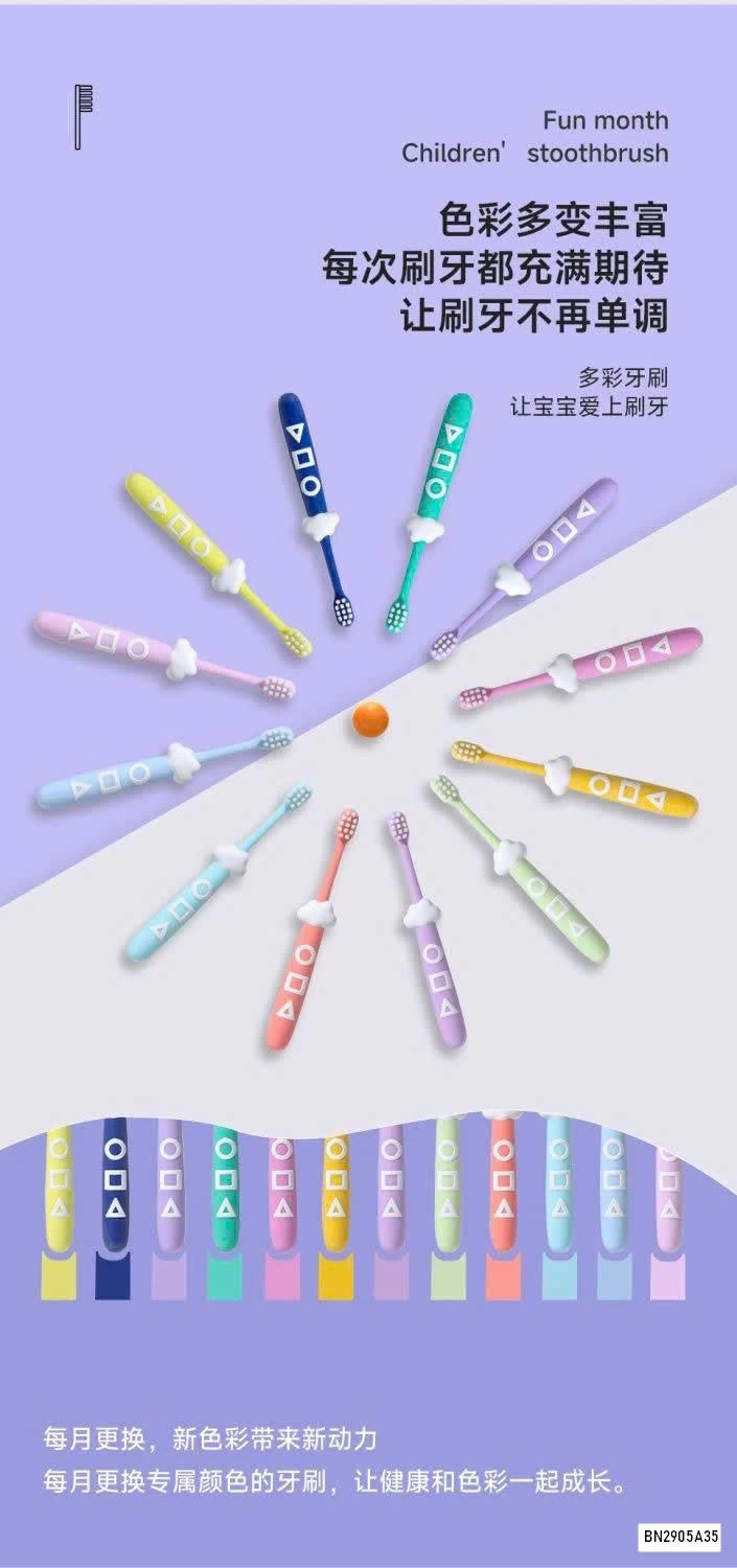 SÉT 12 BÀN CHẢI SẮC MÀU