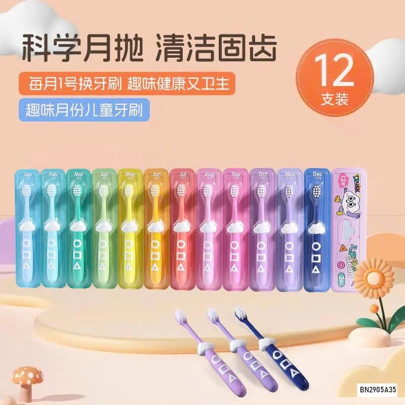 SÉT 12 BÀN CHẢI SẮC MÀU