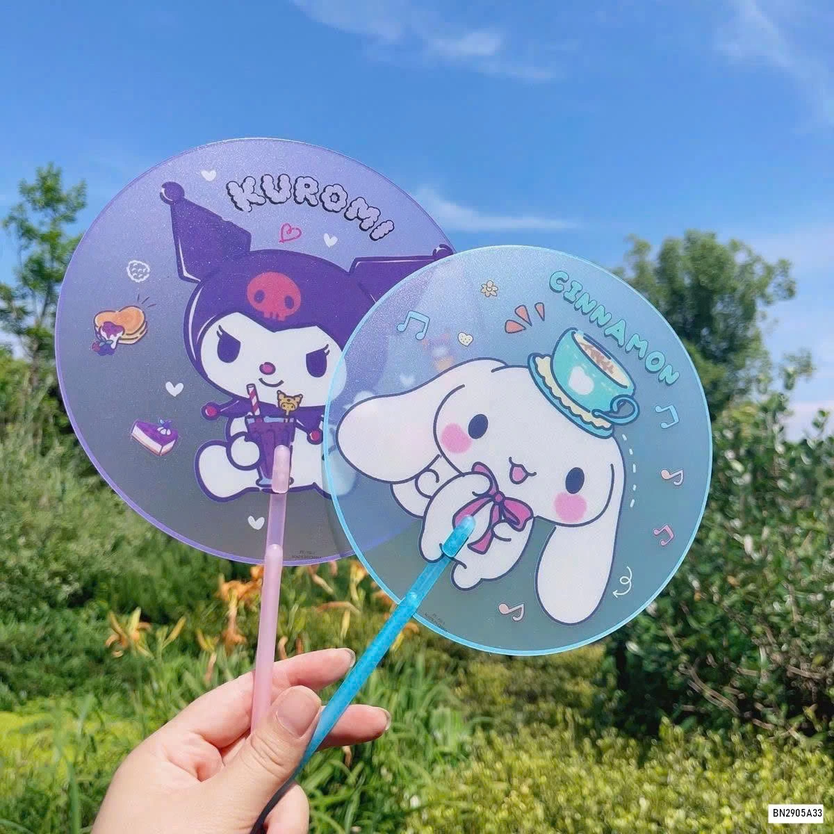 SÉT 2 QUẠT CẦM TAY KUROMI