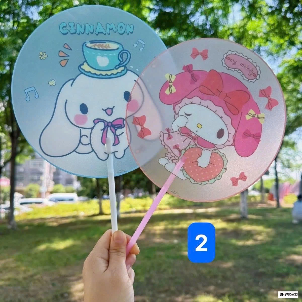 SÉT 2 QUẠT CẦM TAY KUROMI