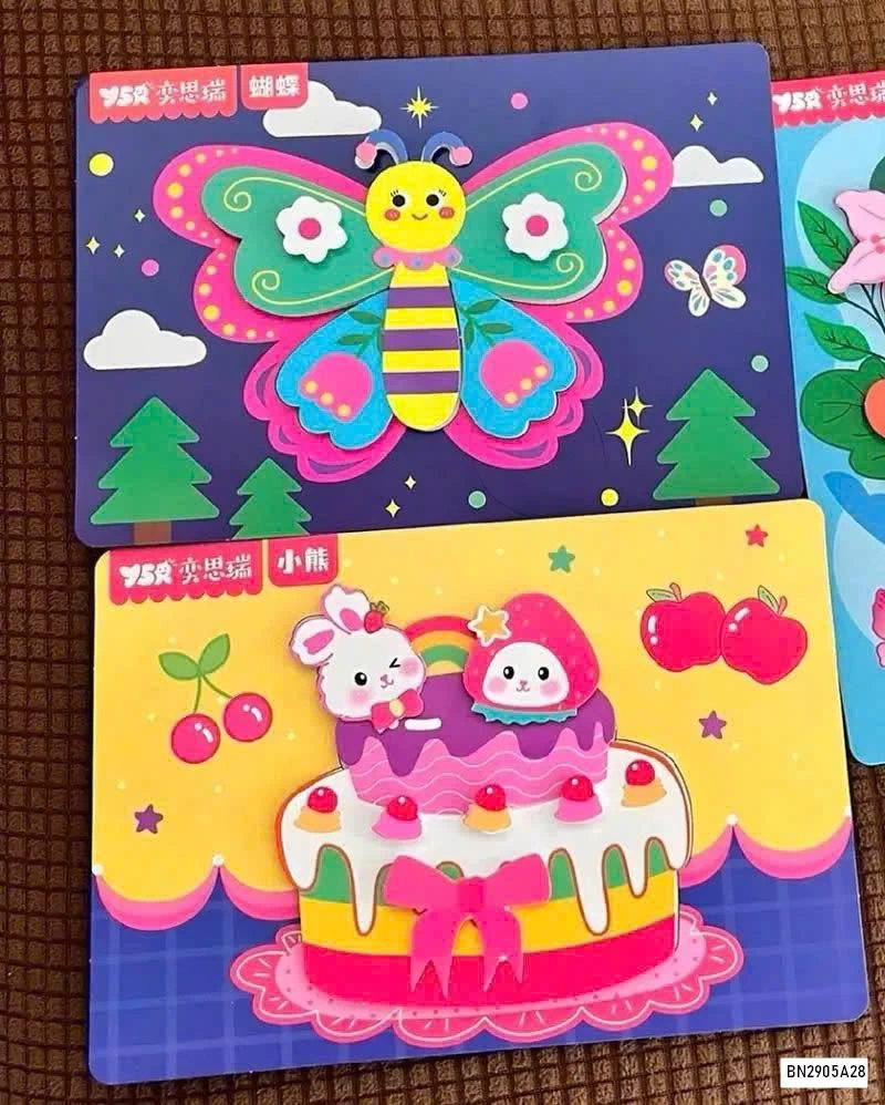 SÉT 40 TRANH DÁN 3D CHO BÉ