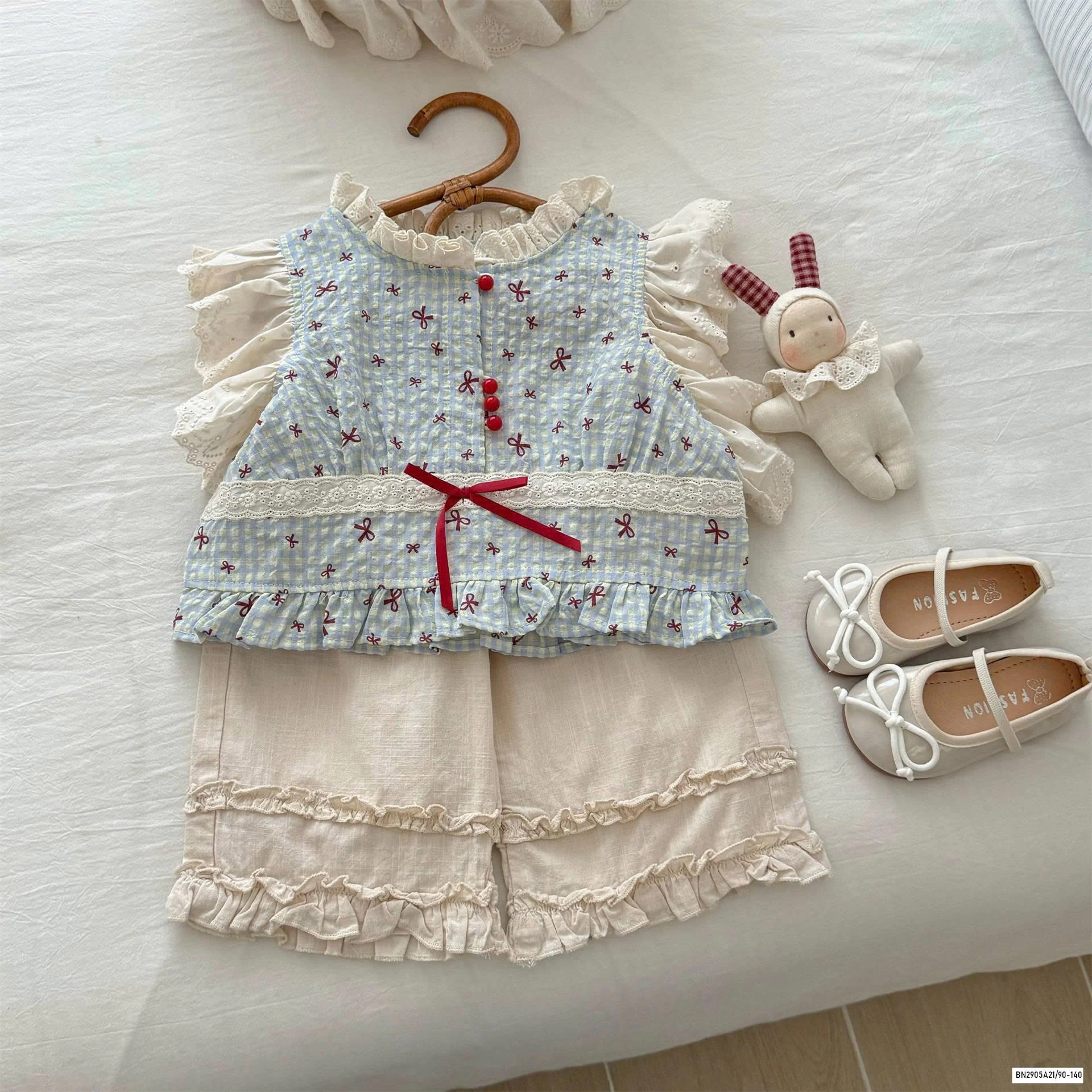 SÉT ÁO HOA CÁNH TIÊN MIX QUẦN SUÔNG