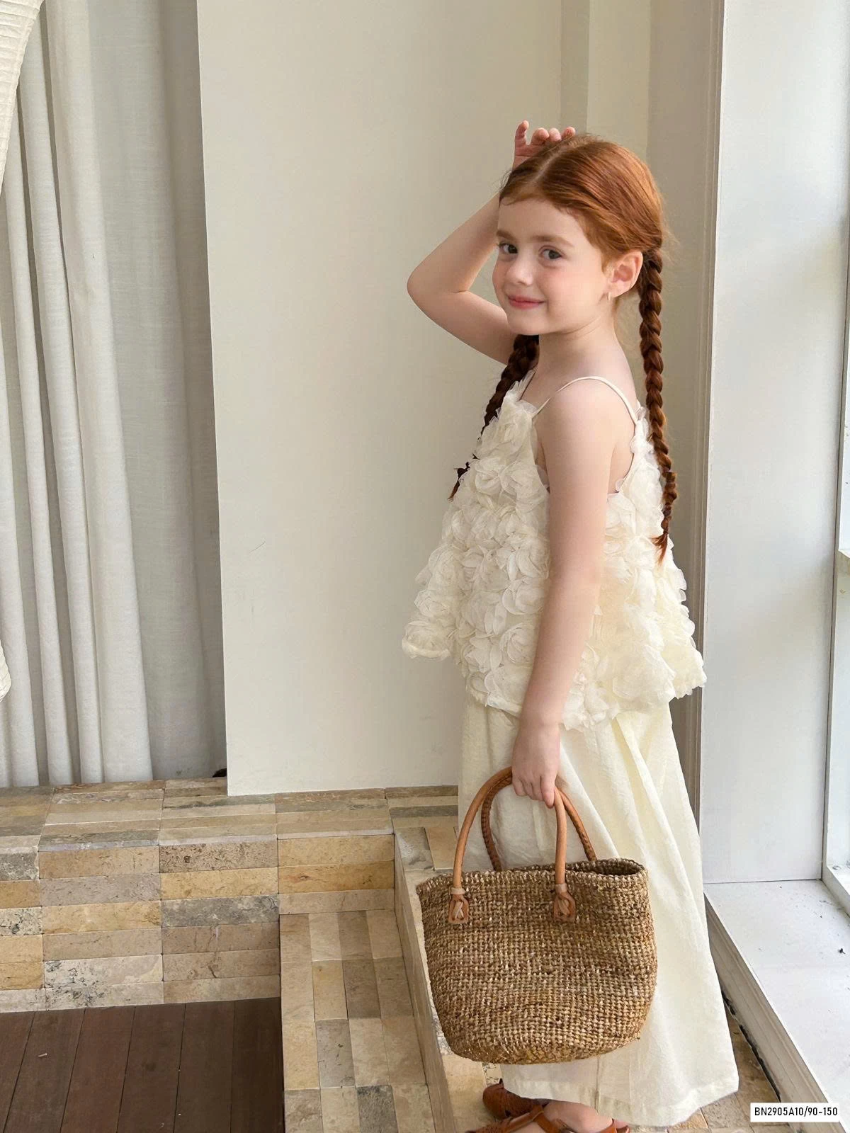 SÉT ÁO 2 DÂY HOA 3D MIX QUẦN SUÔNG