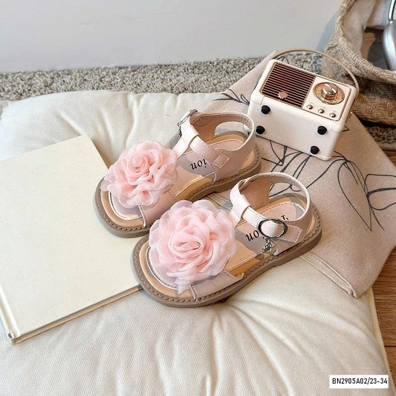 SANDAL GẮN HOA HỒNG