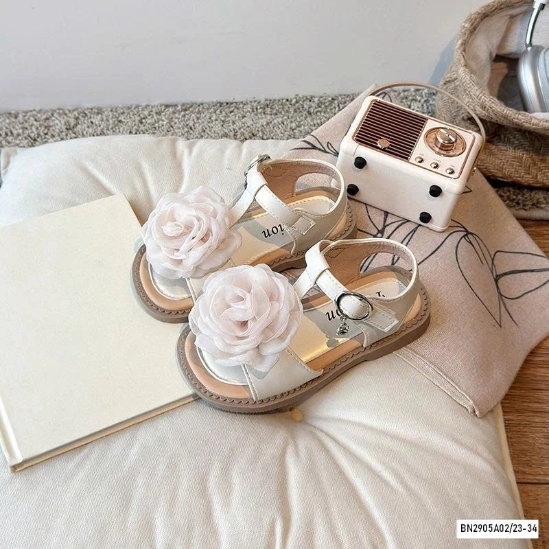 SANDAL GẮN HOA HỒNG