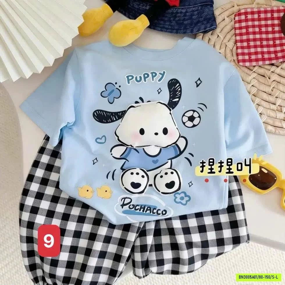 ÁO THUN MẸ BÉ GẮN GẤU BÔNG KUTE