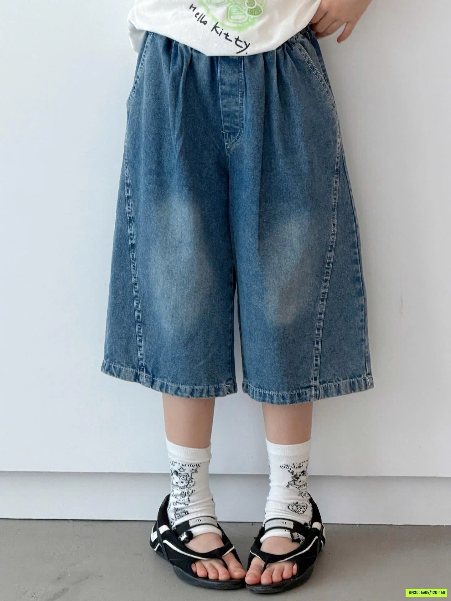 ÁO THUN KITTY MIX JEANS LỠ SZ ĐẠI