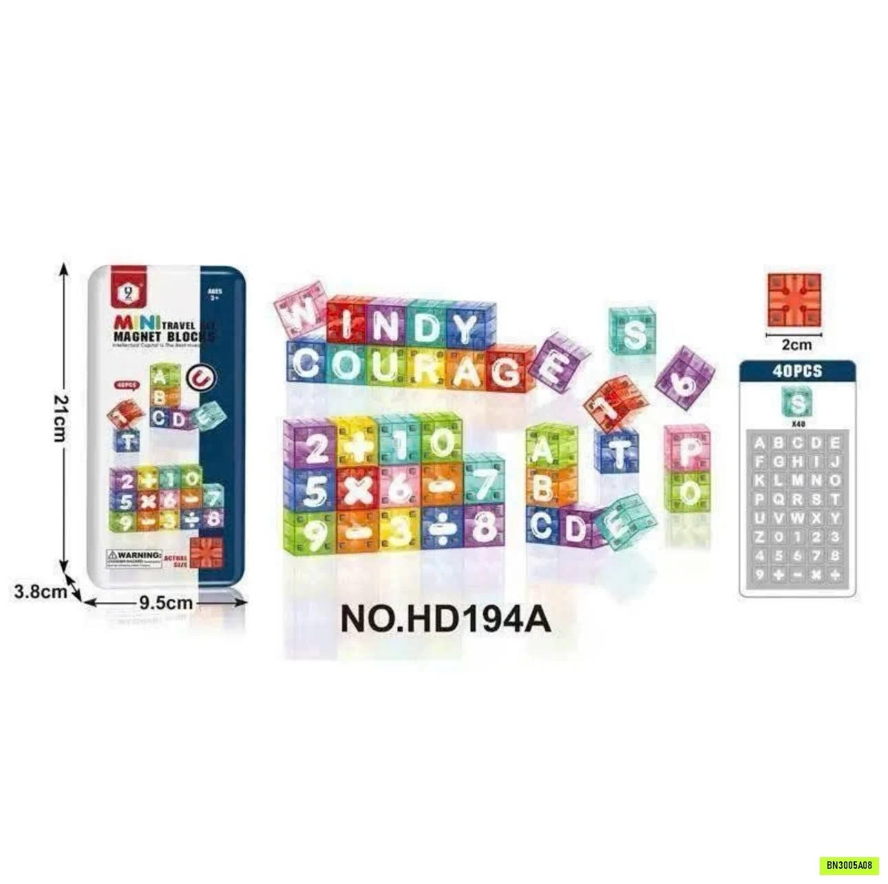 SÉT BỘ 40 NAM CHÂM KHỐI CHỮ SỐ