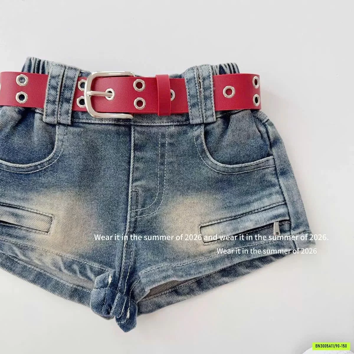 ÁO 2 DÂY ĐỎ MIX SHORT JEANS T&QKIDS