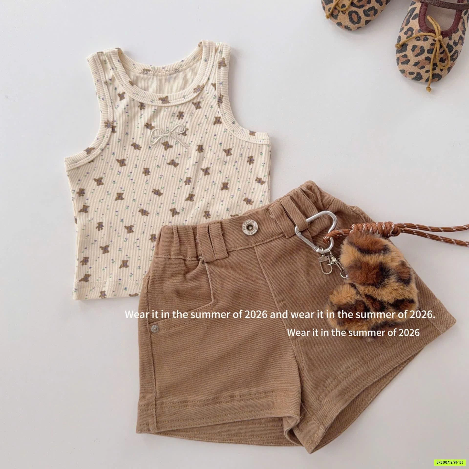 ÁO BA LỖ GẤU MIX SHORT NÂU T&QKIDS
