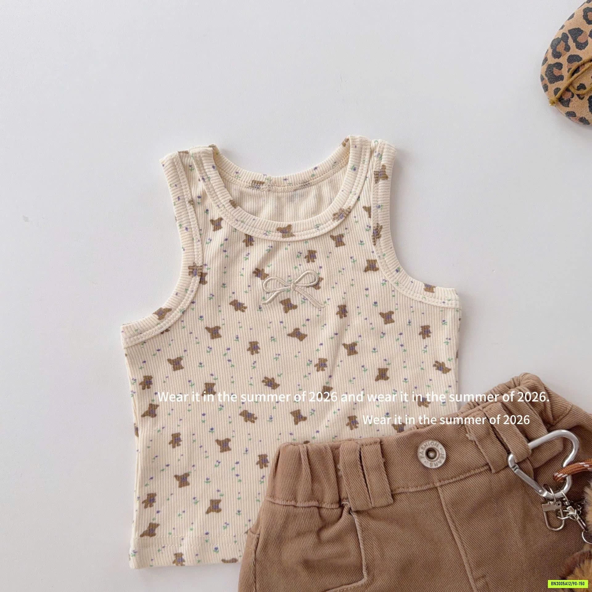 ÁO BA LỖ GẤU MIX SHORT NÂU T&QKIDS