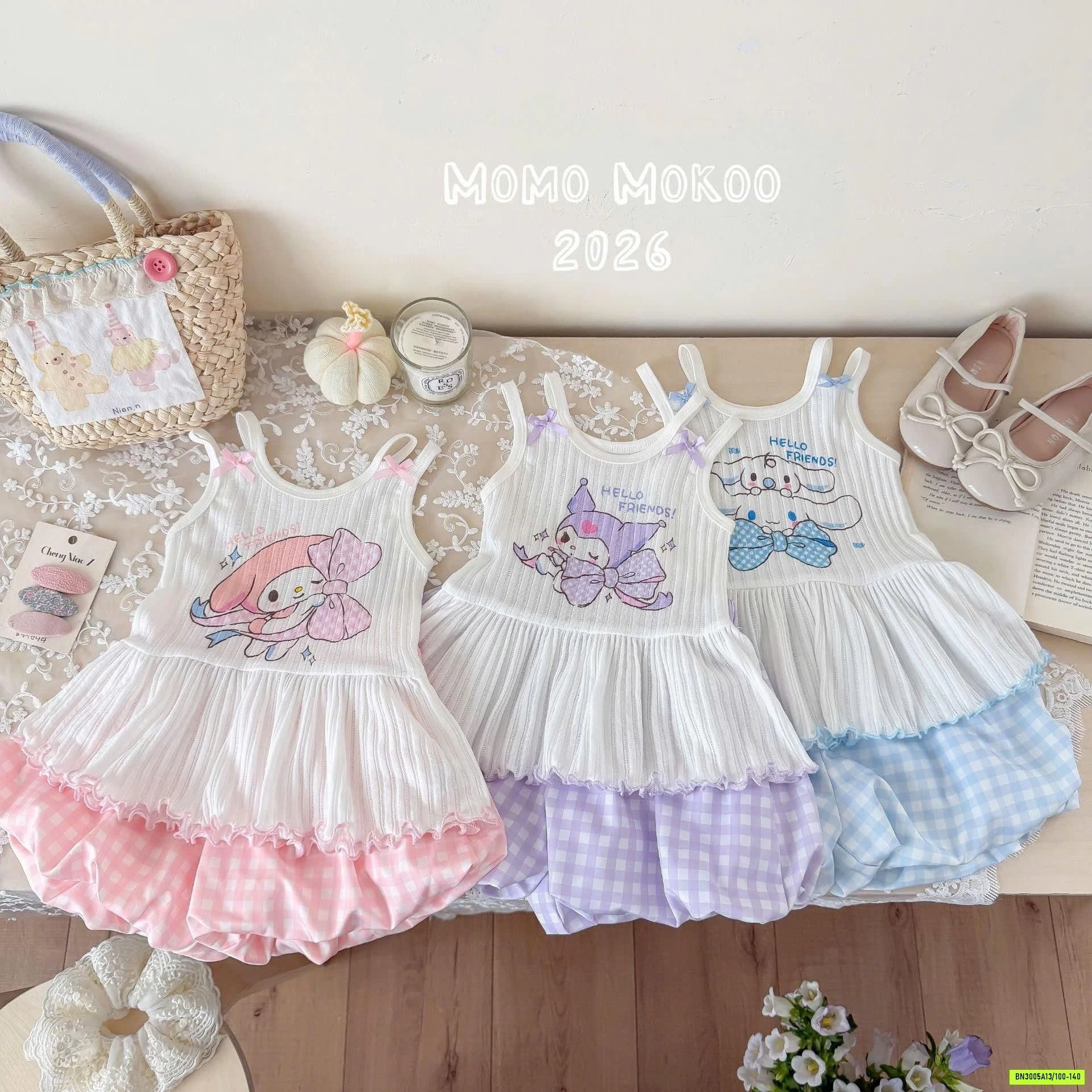 ÁO 2 DÂY QUẦN BÓ SANRIO XINH XẮN