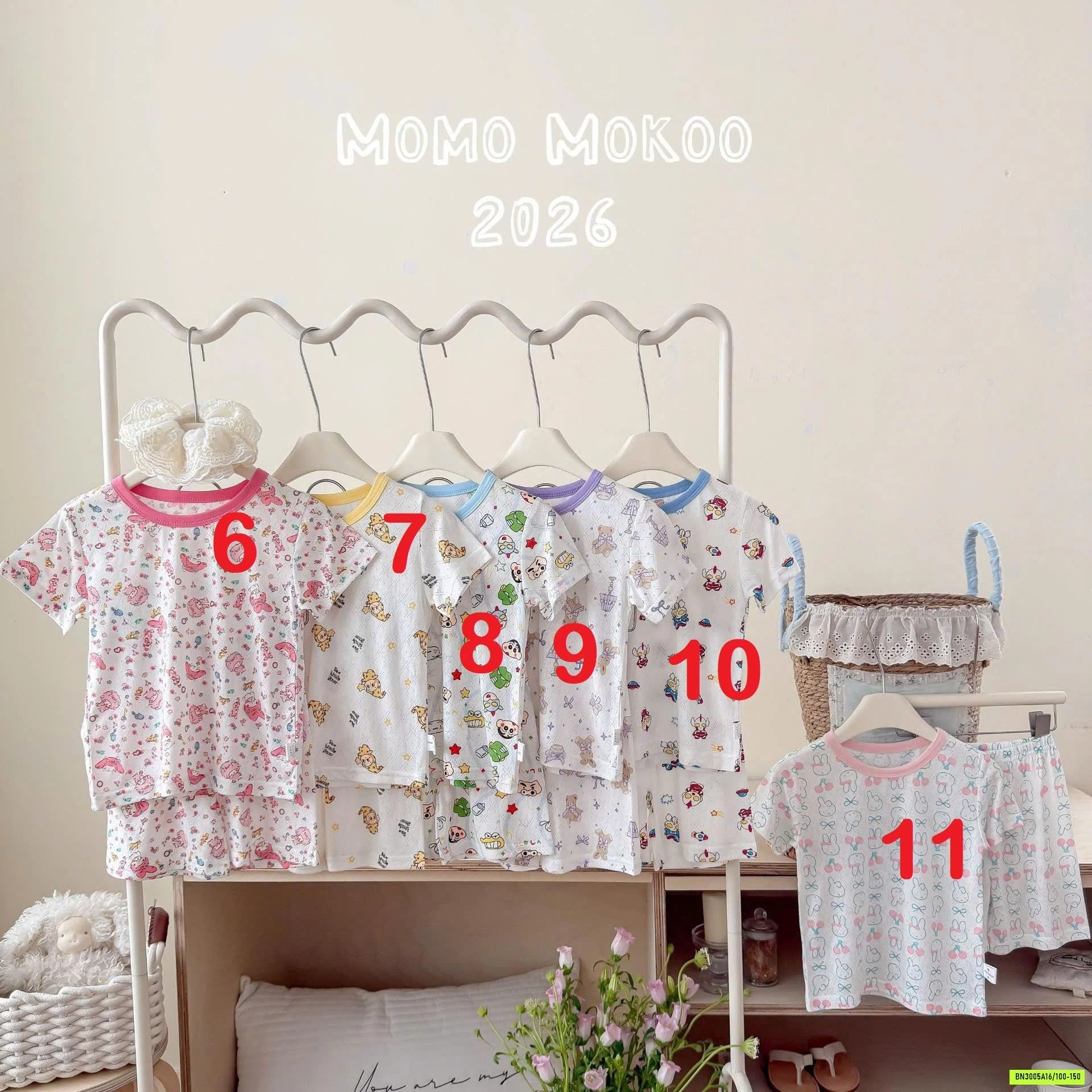 BỘ CỘC COTTON GIẤY HOẠT HÌNH CHO BÉ