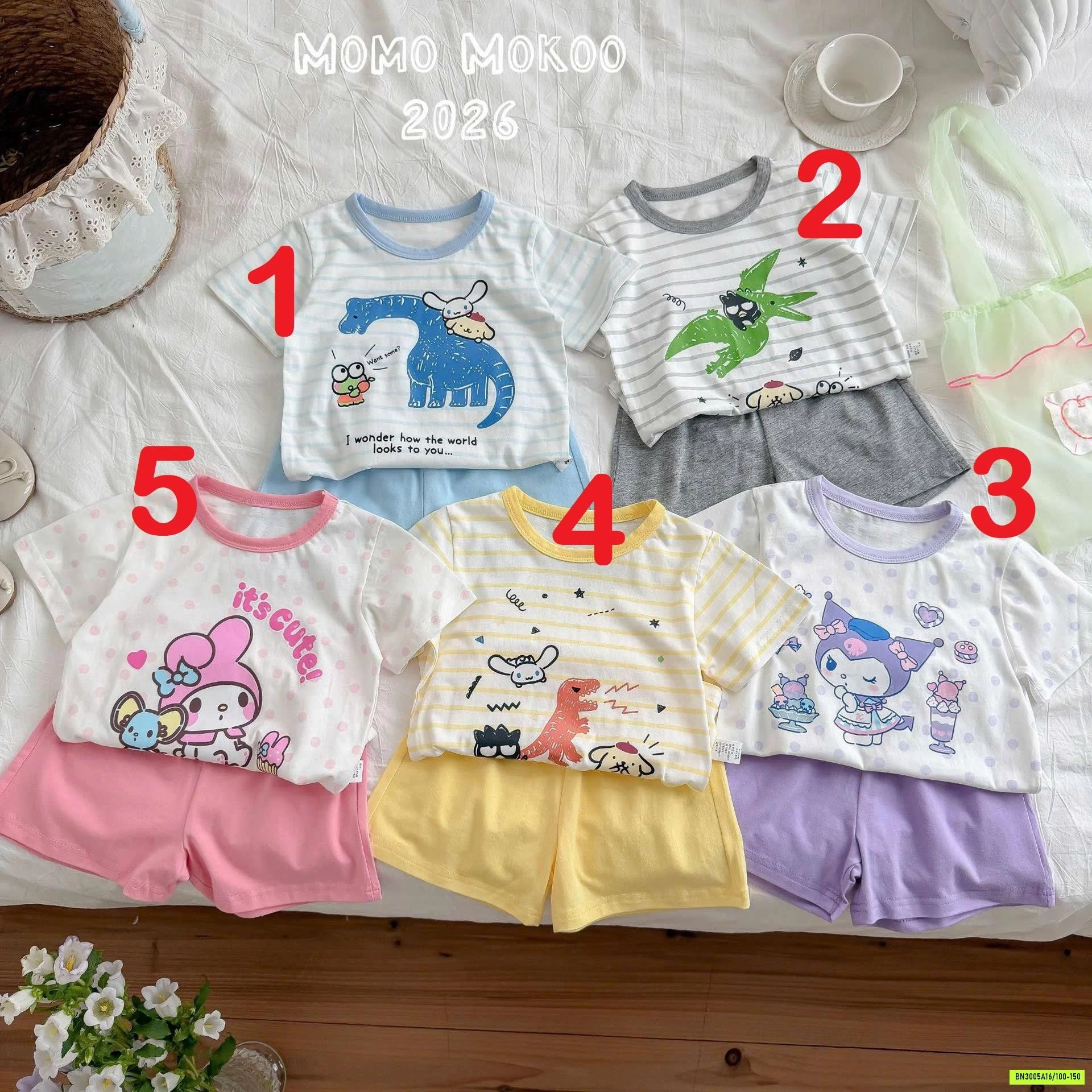 BỘ CỘC COTTON GIẤY HOẠT HÌNH CHO BÉ