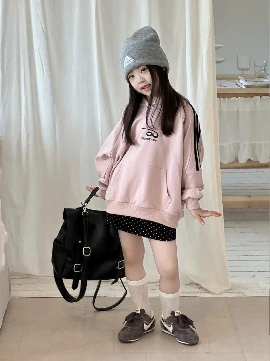 ÁO HODDIE HỒNG TAY KẺ