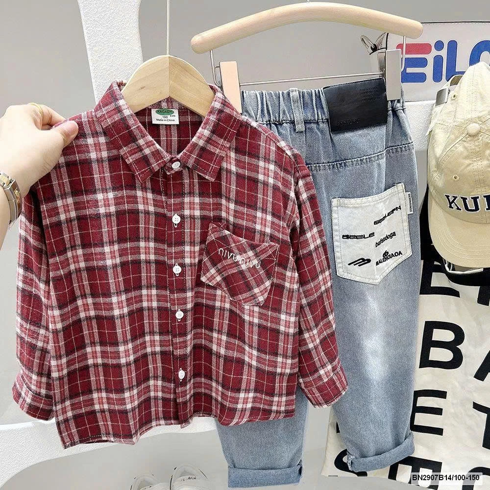 ÁO SƠ MI BÉ TRAI KACADY