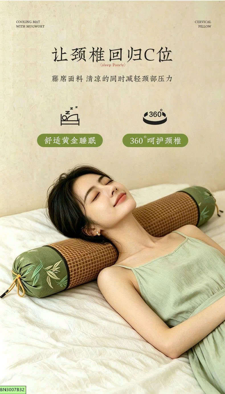 SET 2 GỐI NẰM THẢO DƯỢC LÁ NGẢI CỨU HỌA TIẾT TRE