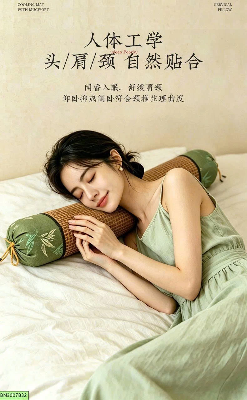 SET 2 GỐI NẰM THẢO DƯỢC LÁ NGẢI CỨU HỌA TIẾT TRE