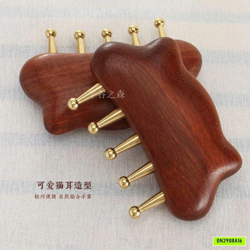 LƯỢC MASSAGE GỖ ĐÀN HƯƠNG VÂN VÀNG