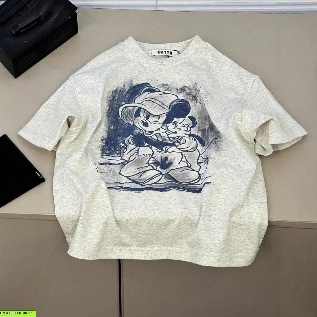 ÁO THUN XÁM IN HÌNH MICKEY