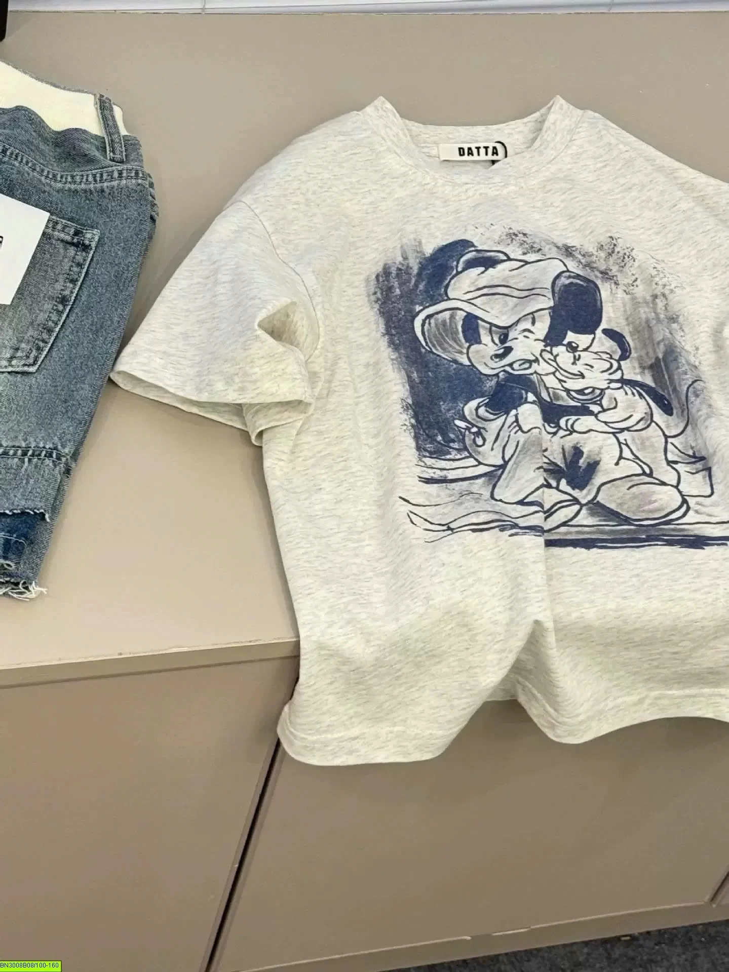 ÁO THUN XÁM IN HÌNH MICKEY