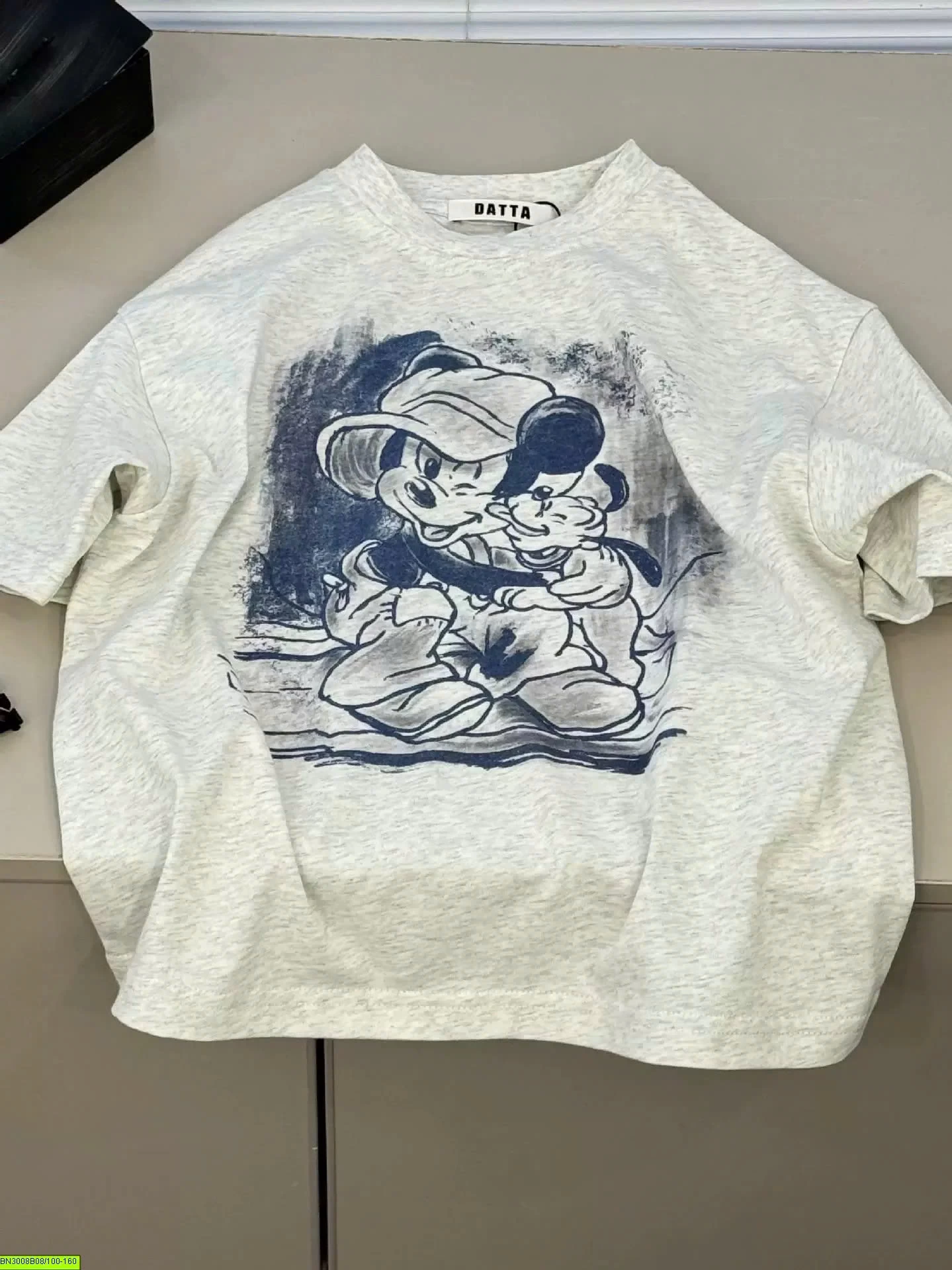 ÁO THUN XÁM IN HÌNH MICKEY
