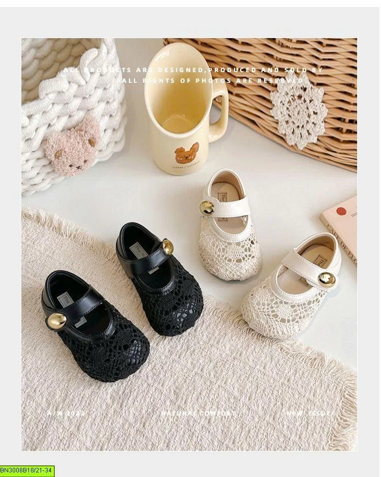 GIÀY BÚP BÊ MŨI ĐAN LƯỚI
