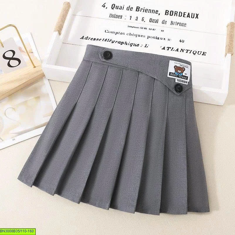 CHÂN VÁY XẾP LY CHO BÉ GÁI