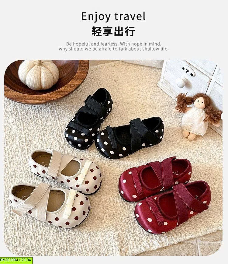GIÀY BÚP BÊ QUAI CHUN ĐÍNH NƠ