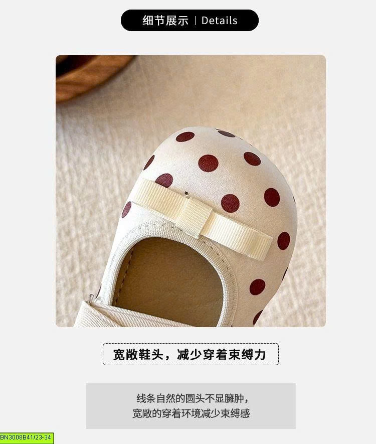 GIÀY BÚP BÊ QUAI CHUN ĐÍNH NƠ