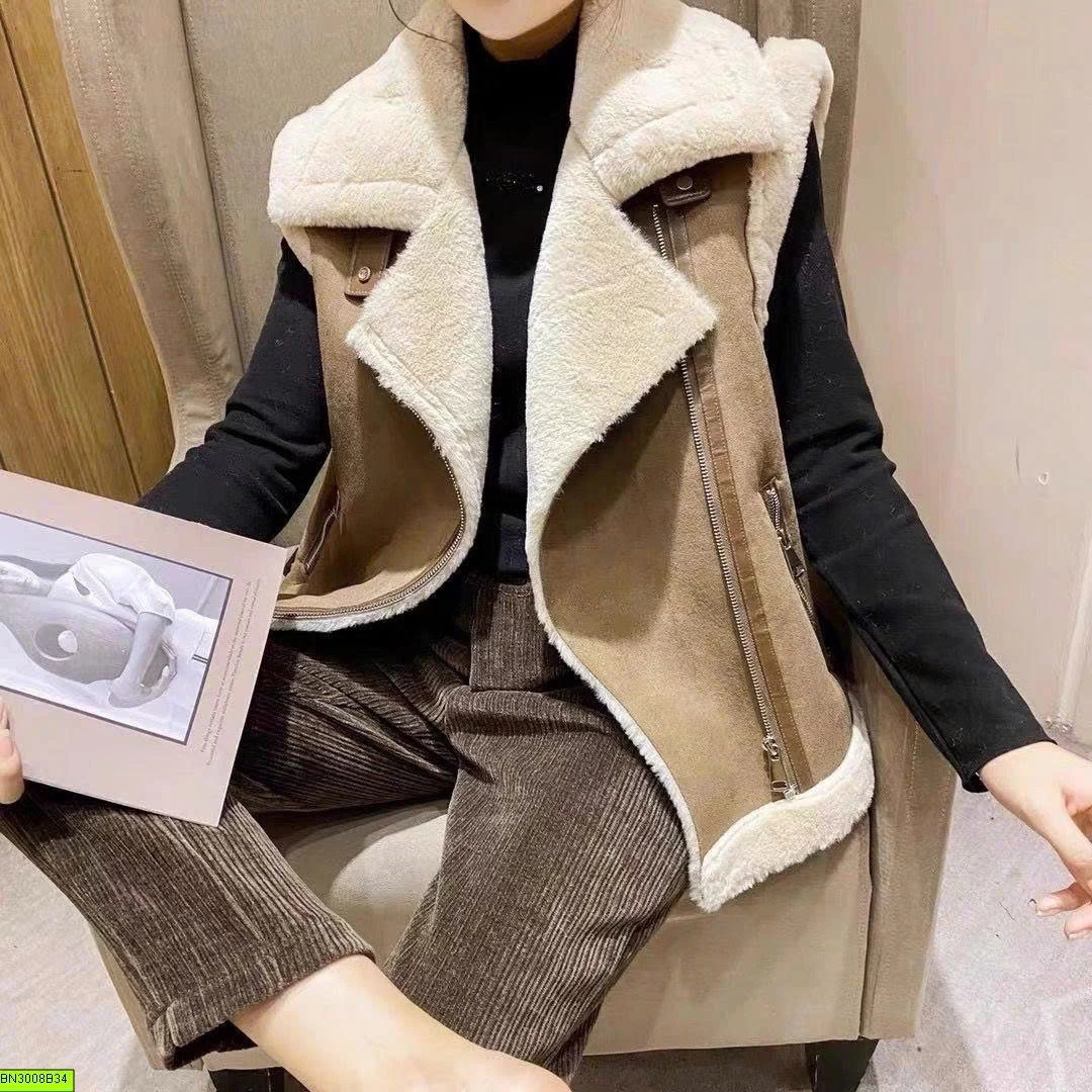ÁO KHOÁC GILE DA LỘN LÓT LÔNG CỪU