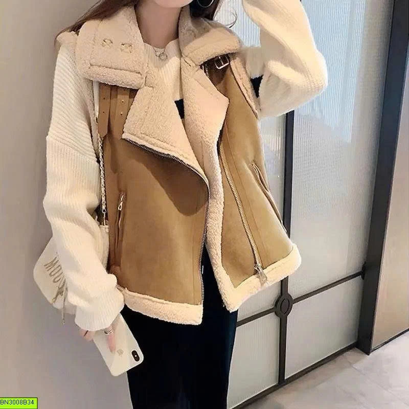 ÁO KHOÁC GILE DA LỘN LÓT LÔNG CỪU