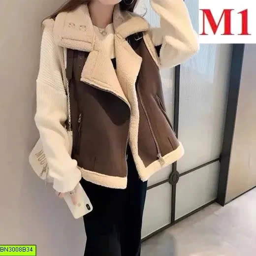 ÁO KHOÁC GILE DA LỘN LÓT LÔNG CỪU