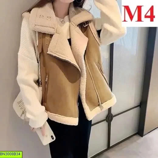 ÁO KHOÁC GILE DA LỘN LÓT LÔNG CỪU