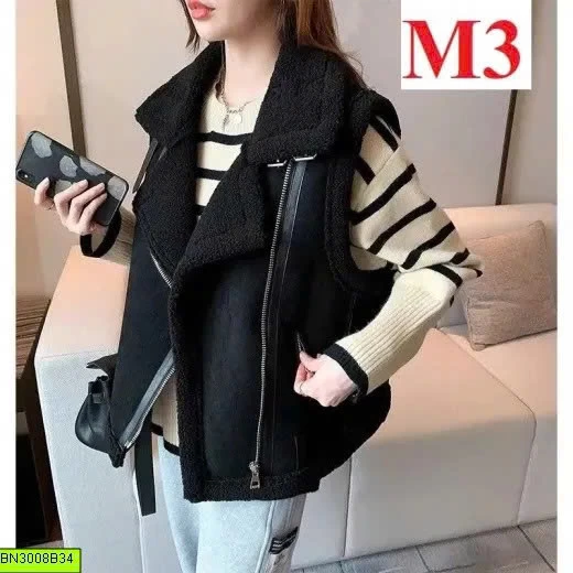 ÁO KHOÁC GILE DA LỘN LÓT LÔNG CỪU