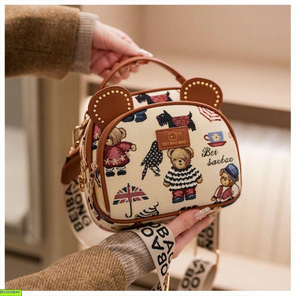 TÚI ĐEO VAI BEIBAOBAO MINI BẢN TAI GẤU