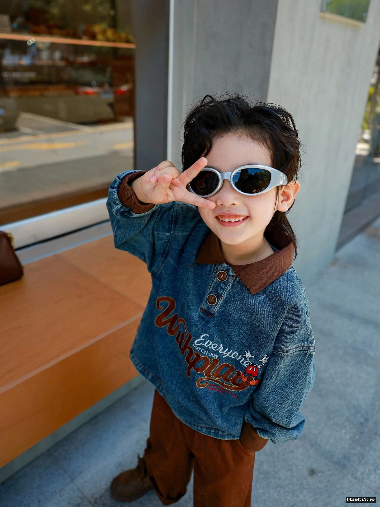 SÉT ÁO DENIM PHỐI CỔ POLO